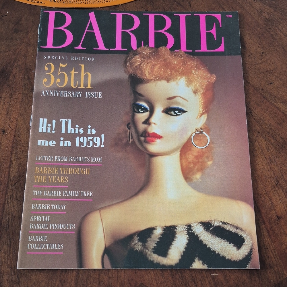 Barbie Special Edition 35th Anniversary Magazine with Pink Highlights